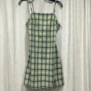 Red Berry Plaid Green Straight Dress